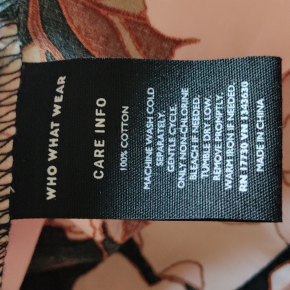 WHO WHAT WHERE Floral Tiered Midi Shirt Dress Short Sleeves Peony - Picture 8 of 9